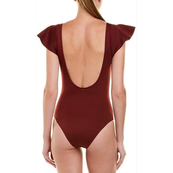 Derek Lam Maroon One Piece Swimsuit - Picture 2 of 8